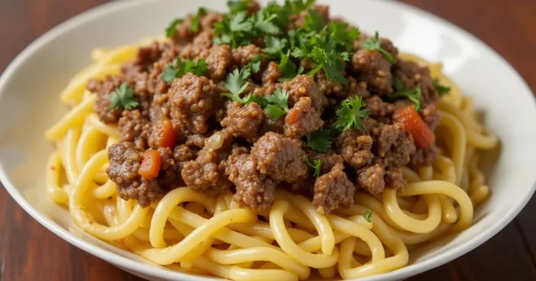 ground beef and noodles