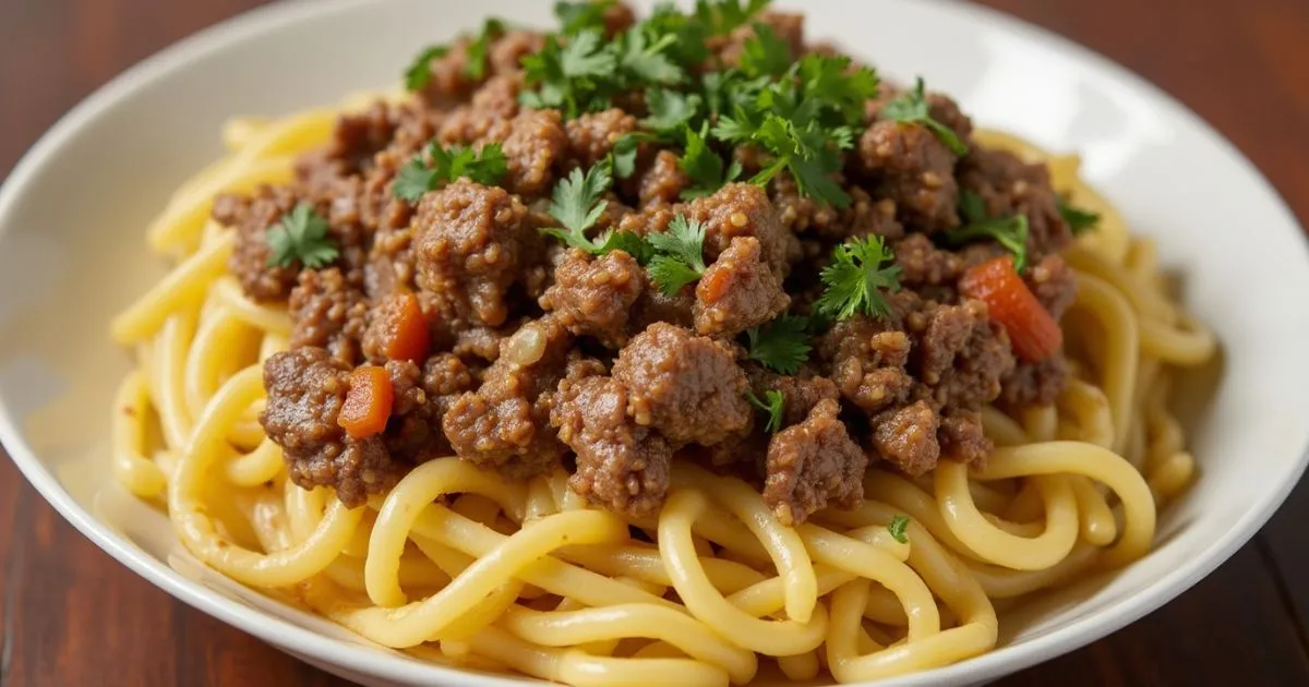 ground beef and noodles