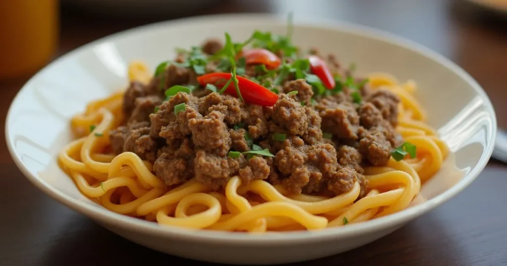 ground beef and noodles