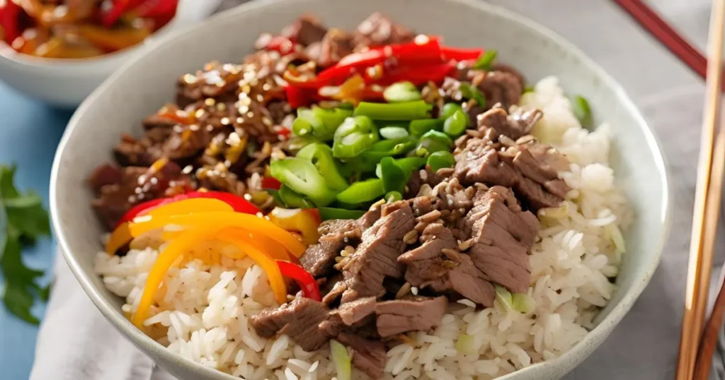 Beef and Pepper Rice Bowl
