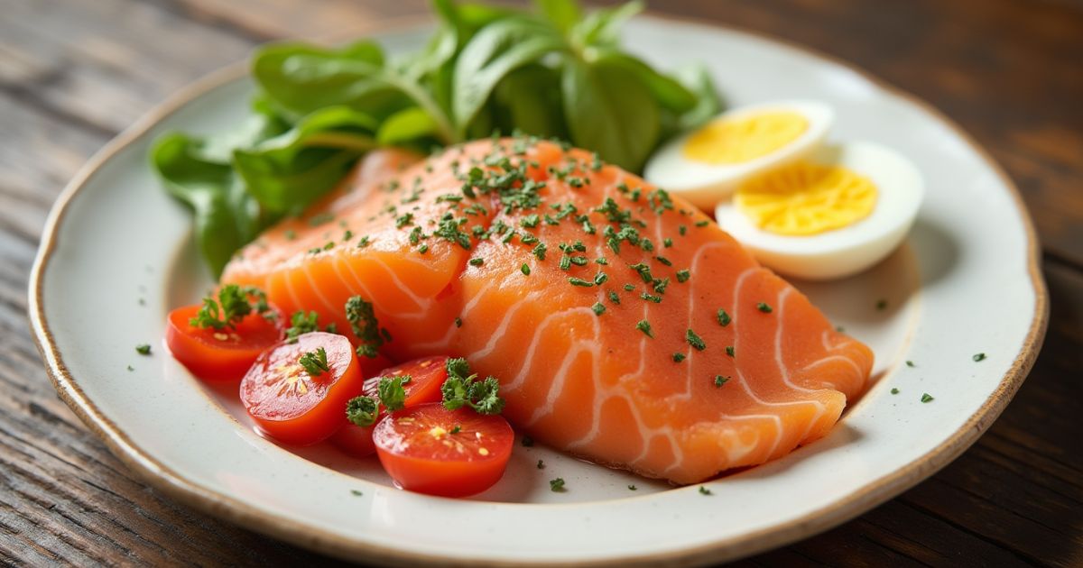 salmon and eggs
