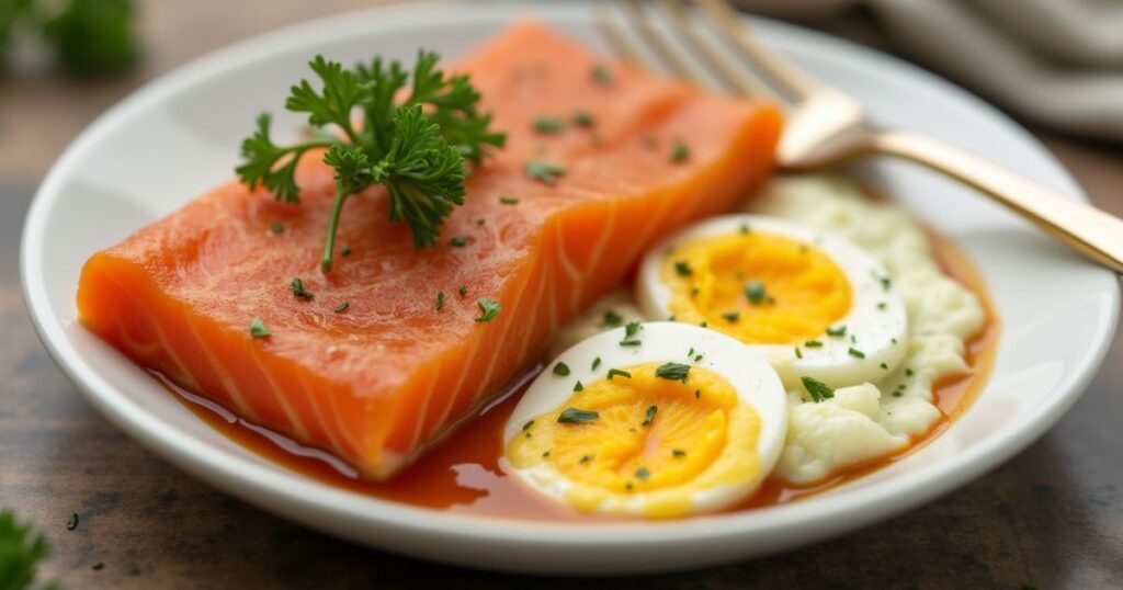 salmon and eggs