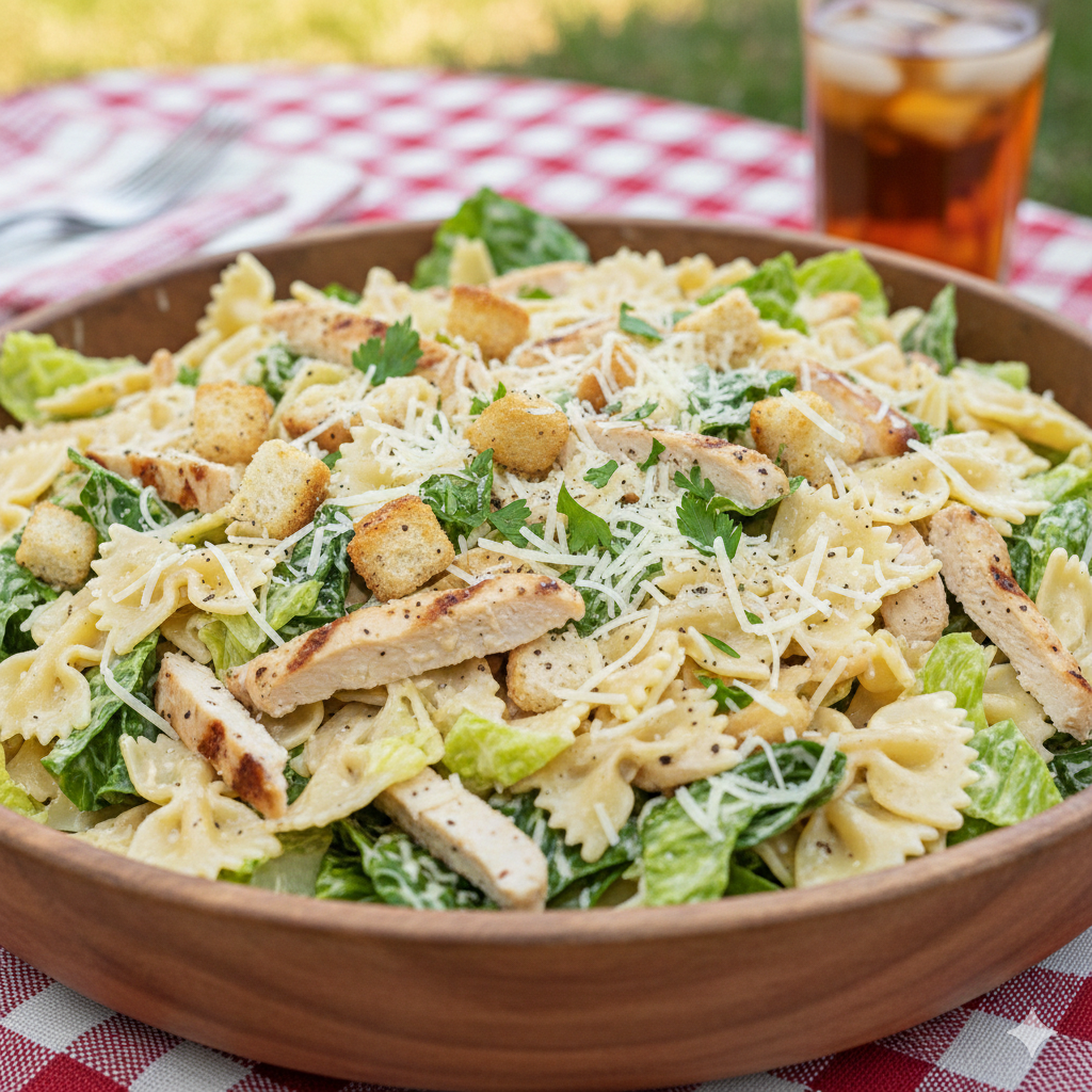 chicken caesar pasta salad recipe