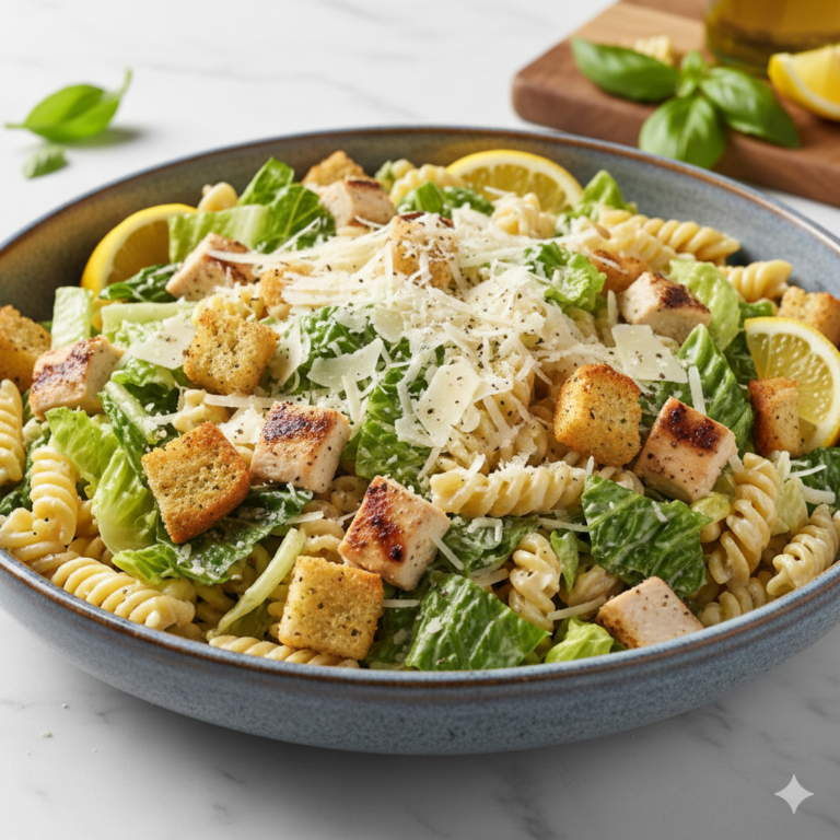 chicken caesar pasta salad recipe