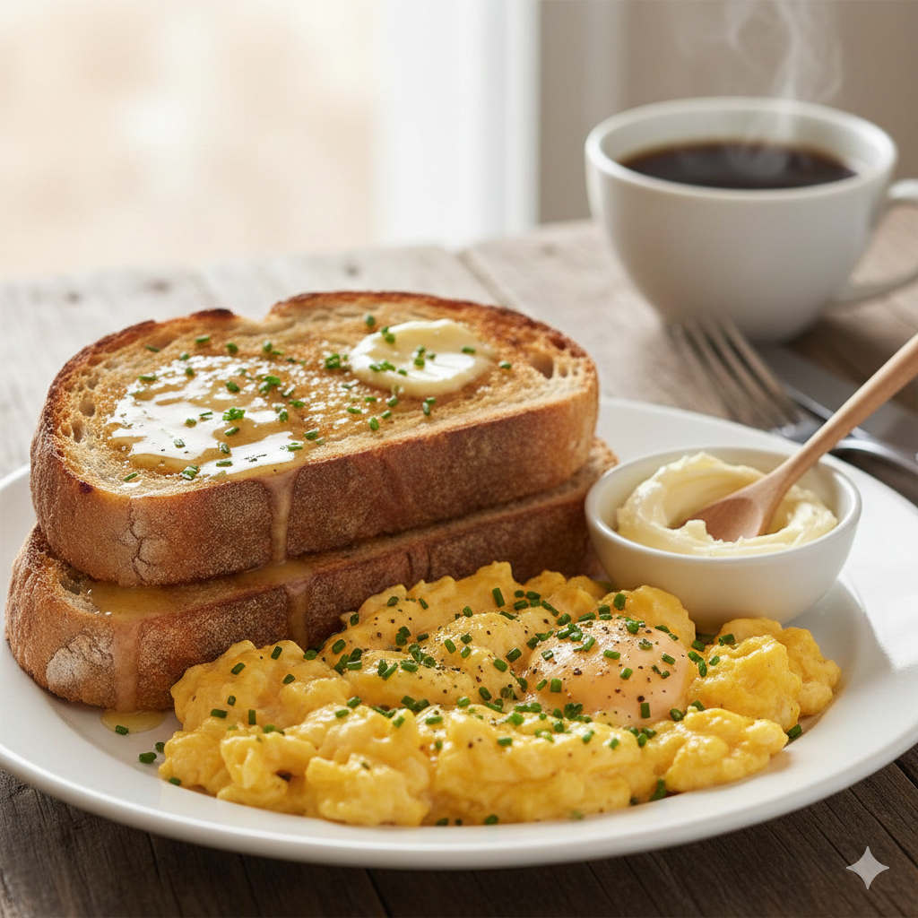 Buttery Egg and Ricotta Toast