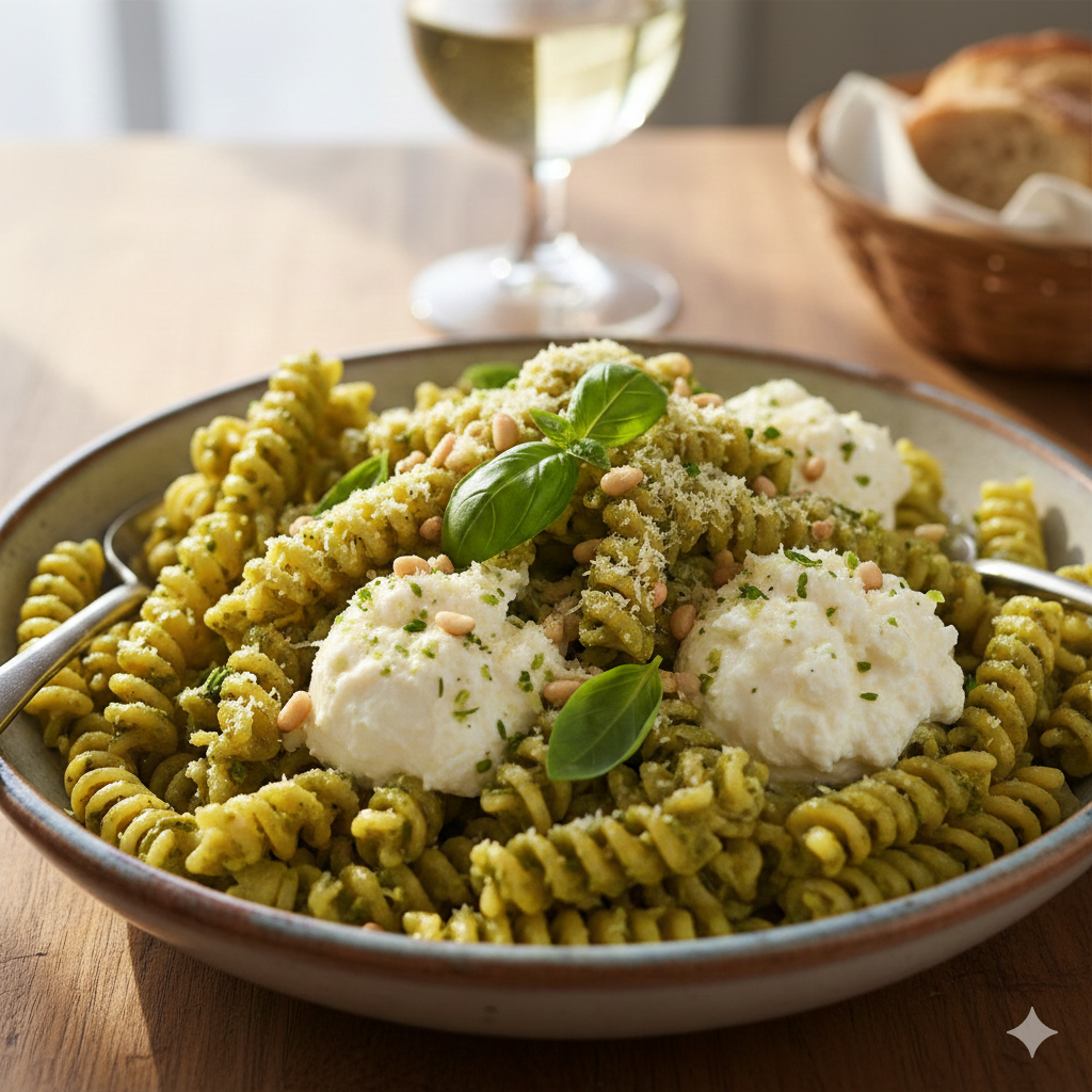 Pesto and Ricotta Pasta