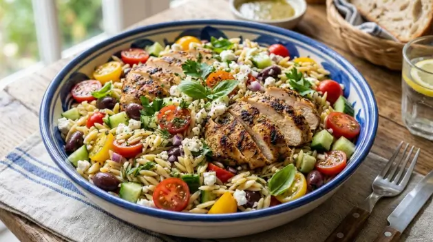 Orzo Salad with Chicken