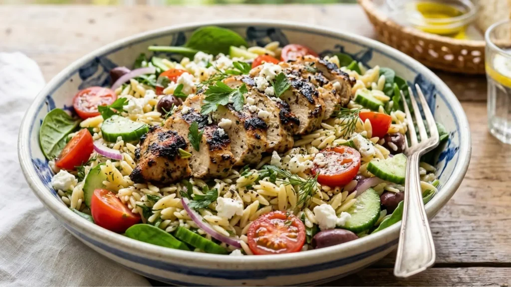 Orzo Salad with Chicken